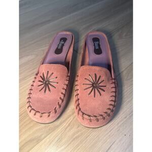 NEW BASS-MARI Women's flats slip on leather size 7 M lavender